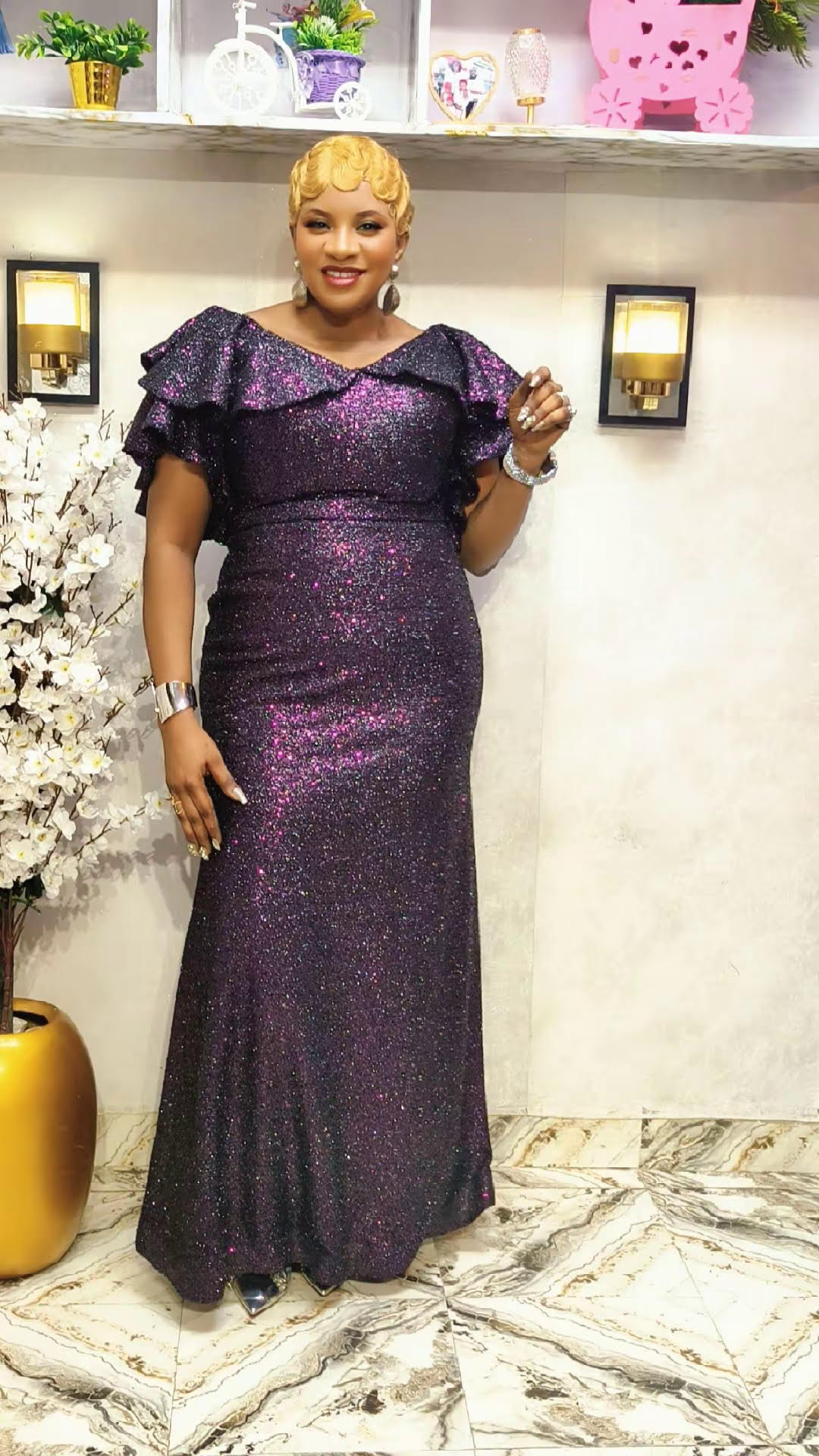 Midnight Glam Dinner Dress – Elegant Sparkle for Special Evenings ✨